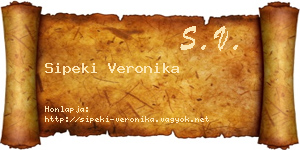 Sipeki Veronika névjegykártya